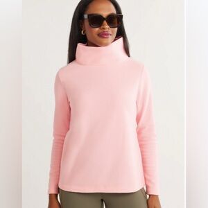 Dudley Stephen’s Greenpoint Turtleneck in Terry Fleece (pink)
